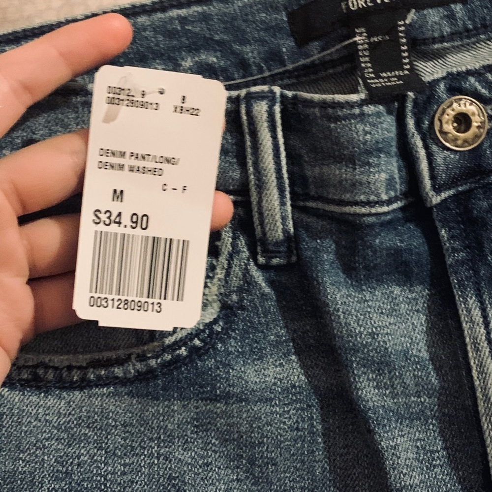 High Rise Forever 21 Ripped Skinny Jeans